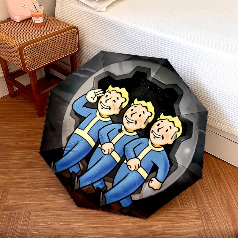 vault Pattern Pattern New Style Umbrella, 1 Piece Automatic Folding Umbrella, Portable Foldable Travel Umbrella, Outdoor Umbrella,Birthday Gift