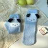 Cartoon Socks for Women Cute 3d Dog Ear Pattern Female Warm Funny Socks Animal Coral Fleece Cotton Floor Mop Autumn Winter Socks