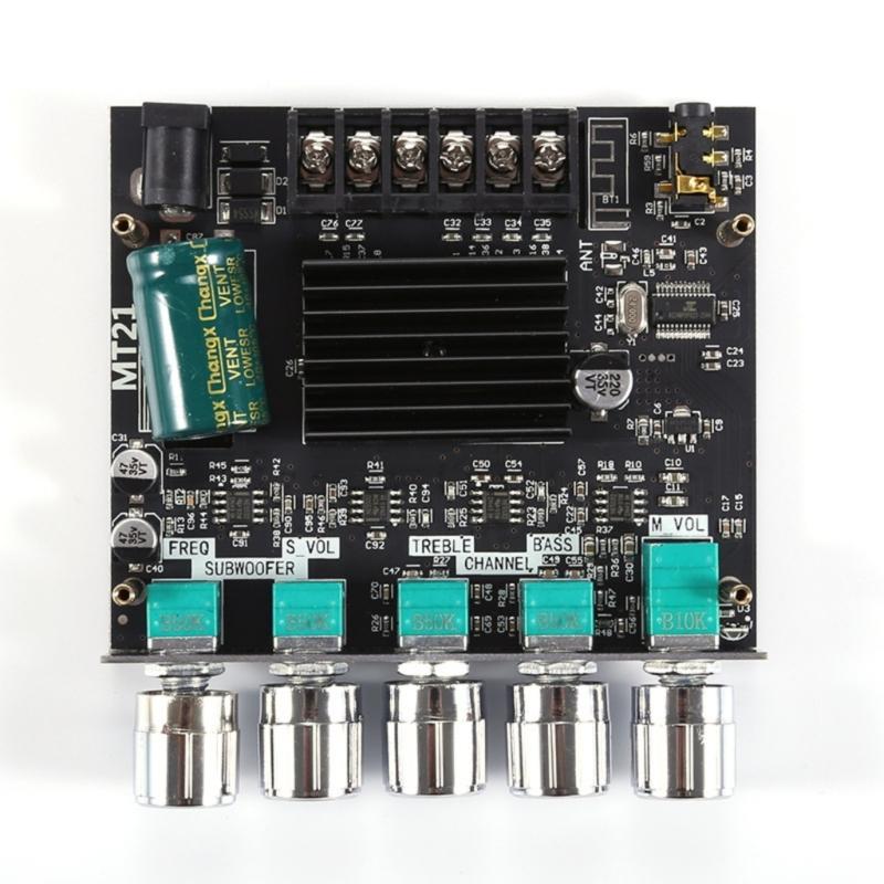 50W+50W+100W Bluetooth-compatible Amplifier Board with Treble and Bass Control Stereo Amplifier Board for Speaker
