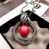 1 Pcs Retro Ethnic Style Short Korean Version Sweater Chain Clothing Accessories Versatile Fashion Alloy Necklace Jewelry