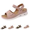Women's Summer Hollow Out Floral Pattern Thick Sole Adjustable Hook and Loop Strap Sandals Lightweight Breathable Casual Footwear