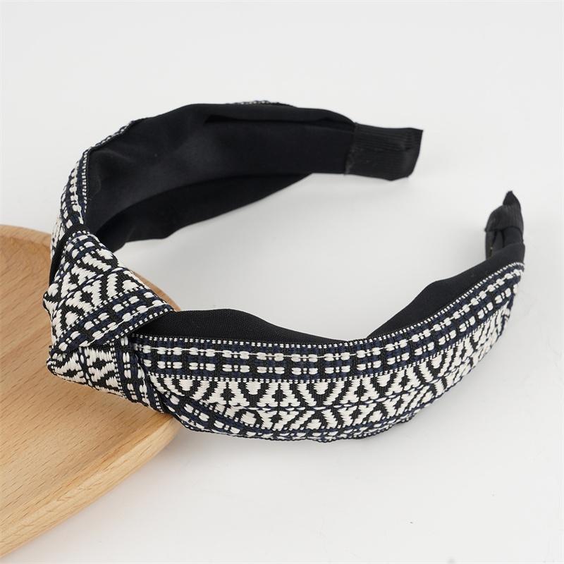 

Винтажные клетчатые ленты, завязанные в узел, повязки для волос для женщин, девочек, повседневные, для шопинга, обруч для головы, классические женские головные уборы