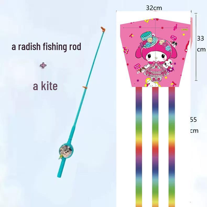 Weifang Traditional Handmade Fishing Rod Kite: Easy-to-Fly Outdoor Parent-Child Fun Kite for Adults & Children