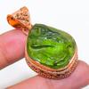 Natural Moldavite Quartz Gemstone 925 Sterling Silver Jewelry Pendant 1.97" AP-14393