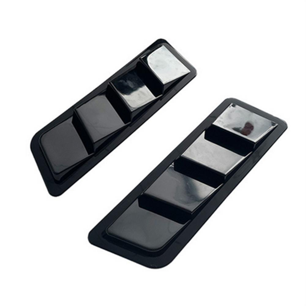 1 пара глянцевая черная вентиляционная накладка на капот с воздухозаборником, универсальный стайлинг автомобиля