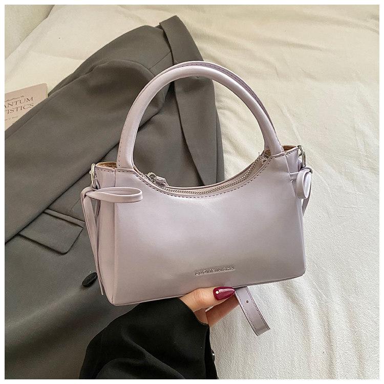Korean Style Bow Handbags Solid Color Letter Large Capacity Women's Shoulder Bags Simple Commuting PU Crossbody Bags