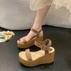 Fashion Women's Thick-soled Wedge Sandals Wear-resistant Suede Waterproof Platform Sandals New Summer Fashion