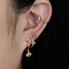 S925 Sterlingsilber Zirkon Dämonenauge Ohr Manschette Ohrringe - Leichter Luxus Europäisches & Amerikanisches Design für Damen