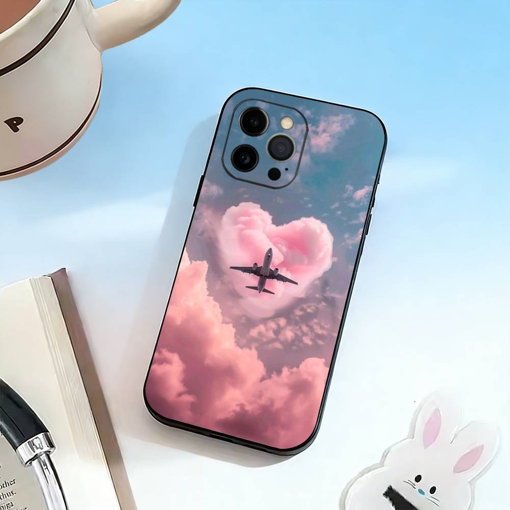 A-Airplane Plane  Phone Case For iPhone 17, 16,15,14,13,12,11 Plus,Pro Max, Others Soft Black Cover