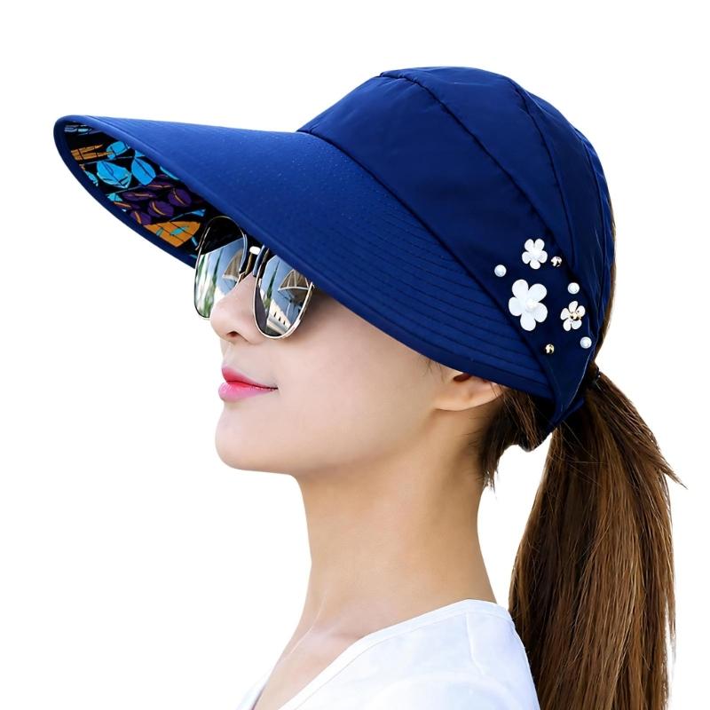 Breathable Open Top Sun Hat with Wraparound Sun Shade and Chin Cord for Hiking Fishing Travel and Summer Walks