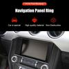 Car Navigation Decorative Panel Decoration Cover Stickers Fit For Ford Mustang 2015 Up ABS Interior Accessories