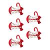 5 PCS Fishbone Deck Anchor Pegs Tent Awning Spring Hook Adjustable Wind Rope Fixing Buckle Deck Hook