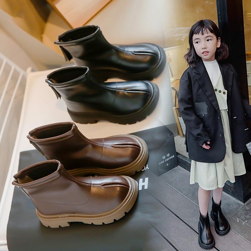 Children's Leather Boots,girls' Martin Boots
