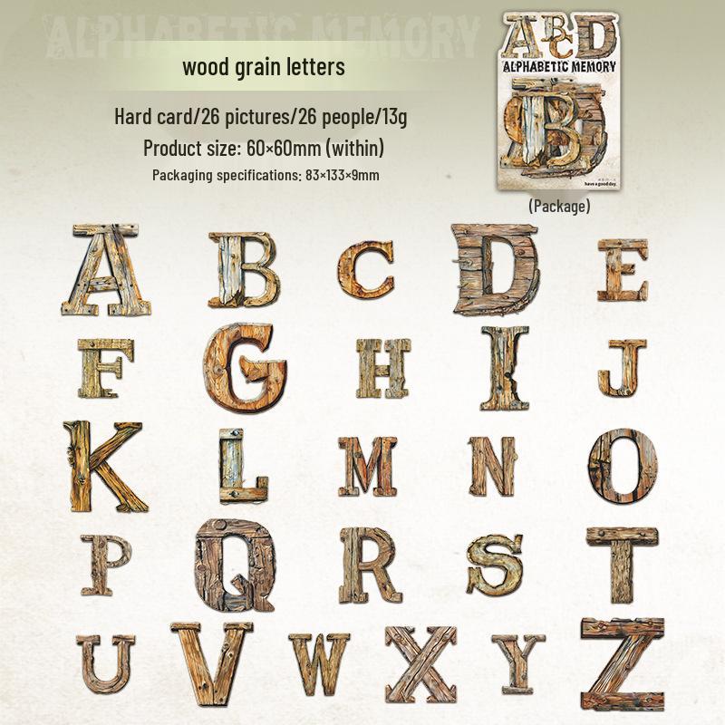 Beautiful Day Nostalgic Letter Stickers Pack: 4 Styles, 26 Sheets of Decorative Stickers