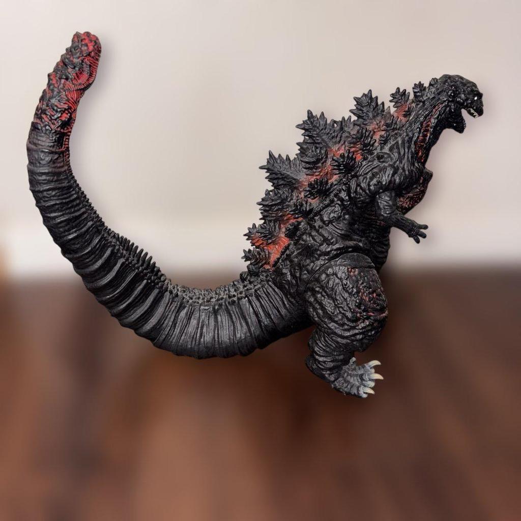 [USED] Godzilla figure, black and red, approximately 30cm