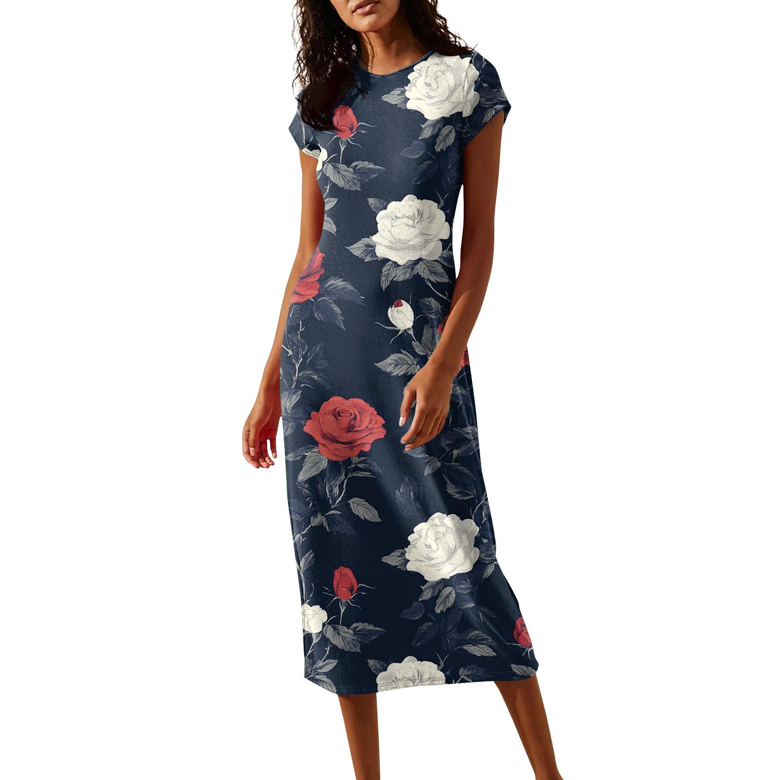 

Женские платья миди с коротким рукавом и воротником-хомут, весна-лето, вечернее платье XL