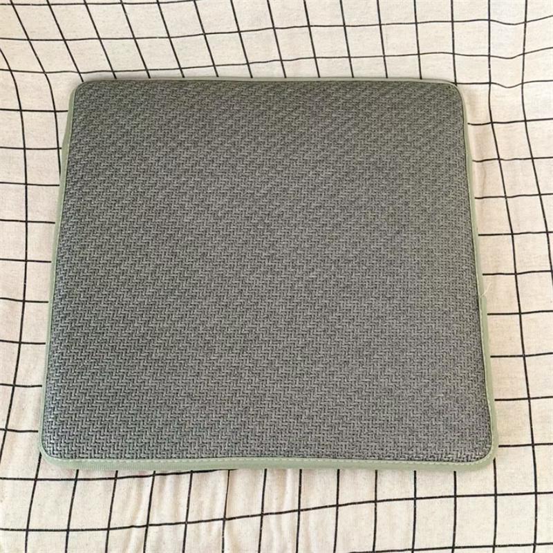 Summer Ice Silk Rattan Mat Cushion Nordic Style Home Decoration Seat Mat Dining Chair Cushion Office Sedentary Cool Stool Pad 40x40cm