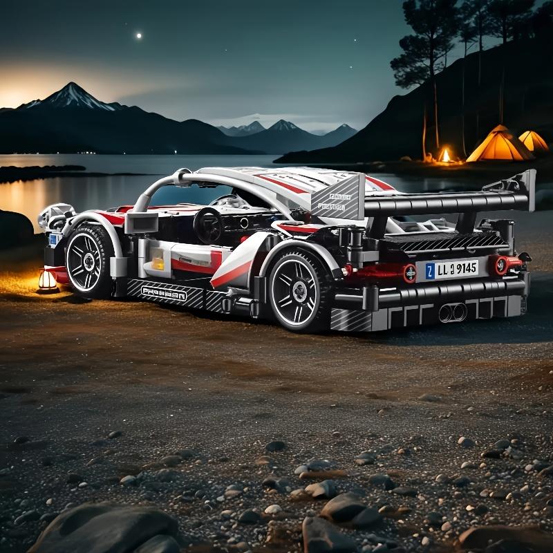 372 Particles White Assembled Building Block Sports Car 6-year-old Boys Like A Toy Gift