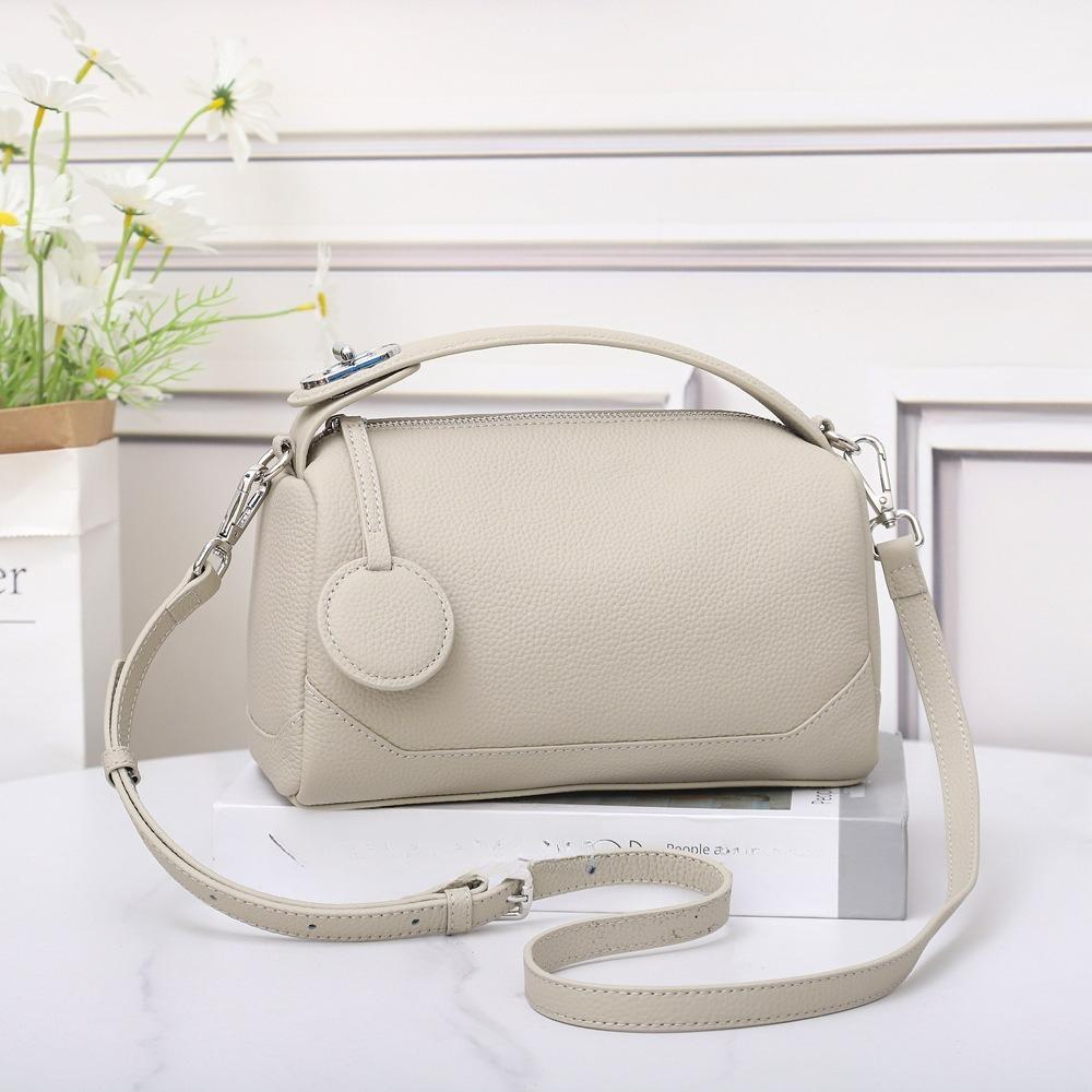 Borsa a Cuscino Versatile Vera Pelle Semplice Borsa a Mano in Morbida Pelle Borsa a Spalla Piccola a Tracolla