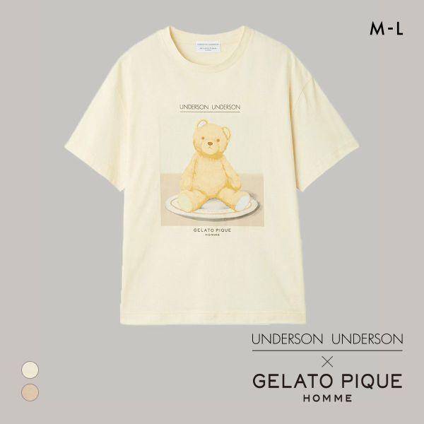 Anderson Anderson GELATO PIQUE HOMMEUNDERSON UNDERSON Bear Print Pullover T-shirt Short Sleeve Tops Unisex 2 Colors M-L