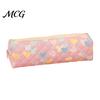 Square Pencil Pouch Heart Print Case, Minimalist Pen Pouch, Large Zipper Bag Capacity Stationery for Students, School Office Supplies Durable Holder