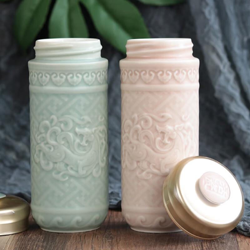 Acera Prosperous Dragon Portable Ceramic Cup