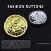 10Pcs Round Button Cardigan New Chinese Sweater Trench Coat High-End Exquisite Metal Decorative Buttons