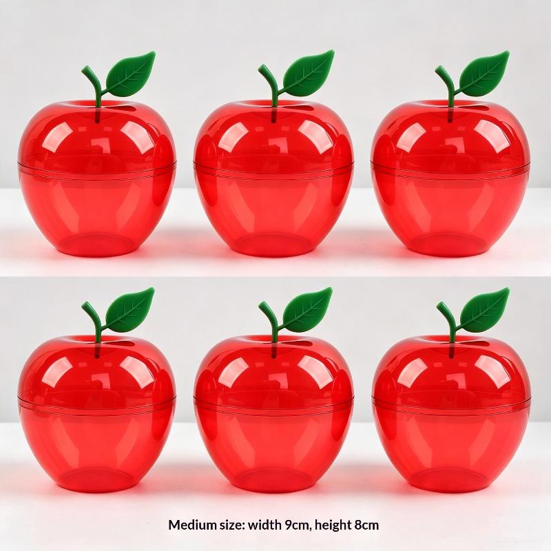 Holiday Party 6Pcs Red Candy Box Container Jars for Decoration and Storage Variety