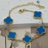 New Shiny Four-leaf Clover Bracelet Five-flower Fashion Sense Hand Jewelry Simple Jewelry