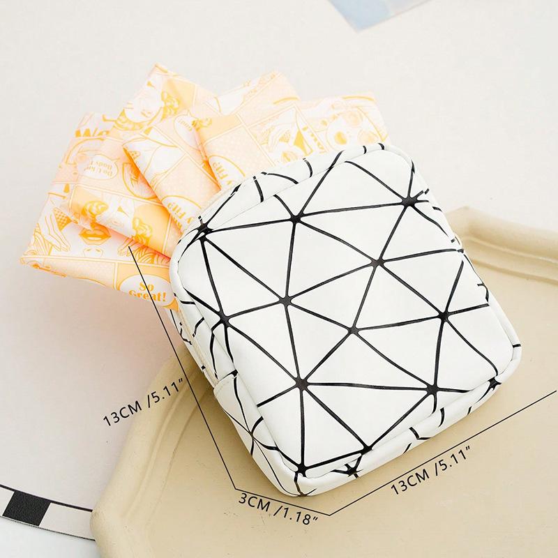 

Portable Cute Sanitary Napkin Storage Bag Sanitary Napkin Bag Panty Liner Storage Bag Menstrual Bag Lipstick Bag One Size білий