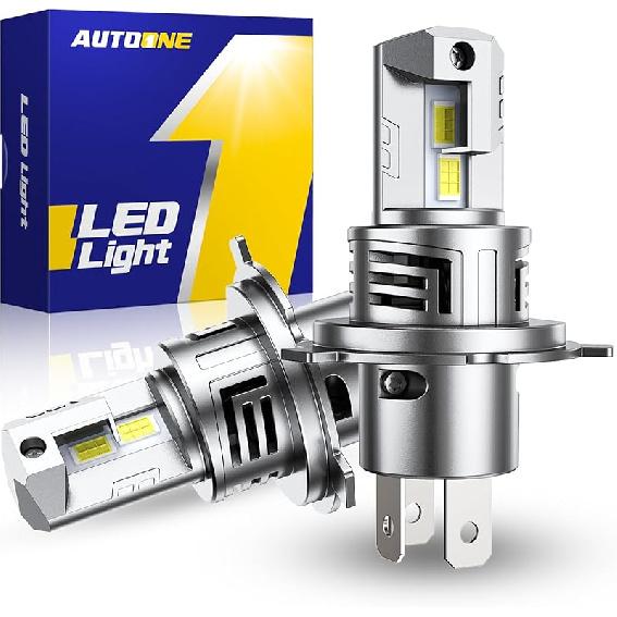 AUTOONE 80000LM 9005/HB3 And H11/H9/H8 Fog Light Bulbs, 800% Brightness HB3 H11 Bulbs Combo With Cooling Fan, 6500K White, Pack Of 4