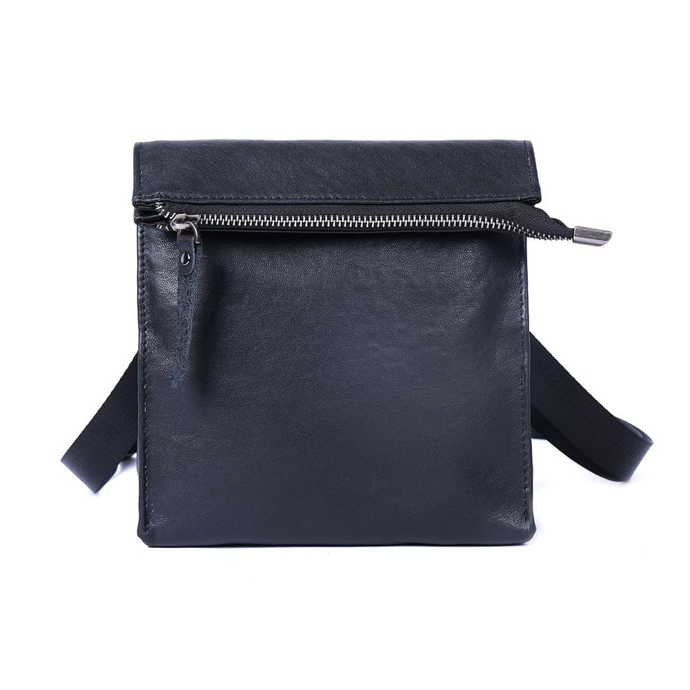 

Whatna Antique-Tanned Natural Cowhide Leather One-Shoulder Bag for Men, Crossbody Bag, Shoulder Bag, Handbag, Clutch Bag, Genuine Leather, Vertical