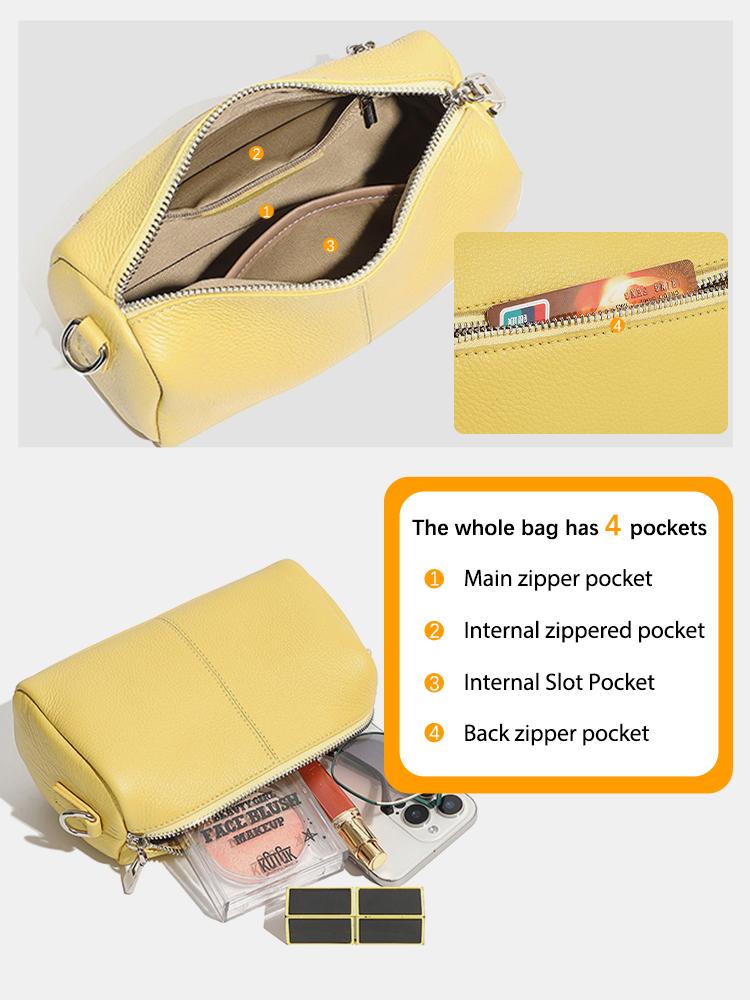 Zency 100% Genuine Leather Ladies Shoulder Crossbody Bag