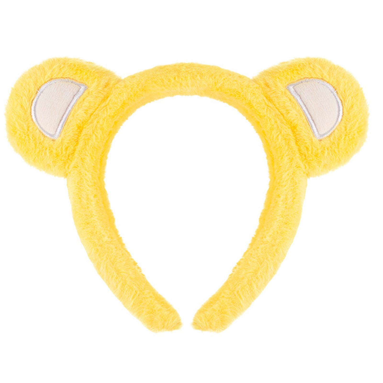

Adjustable Plush Animal Ear Headband Nonslip Design For Women Girls Costume Parties Hair Decoration Hair Accessory жёлтый