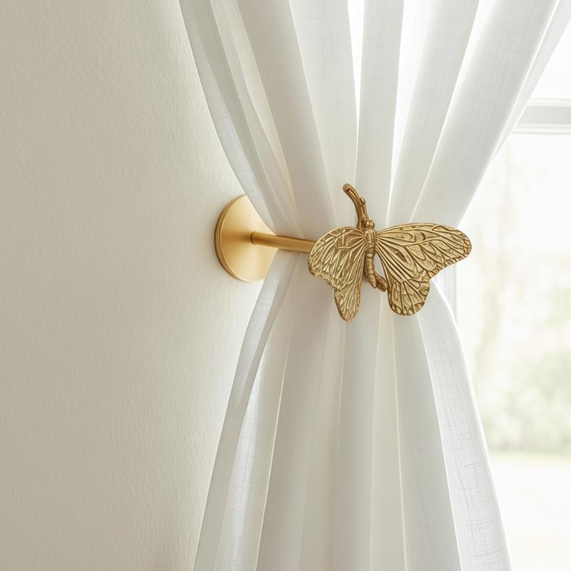 Curtain Tiebacks & Holdbacks Wall Mounted Drapery Hook Holder Curtain Tie Backs Drapery Pull Backs Tie Backs Home Decors