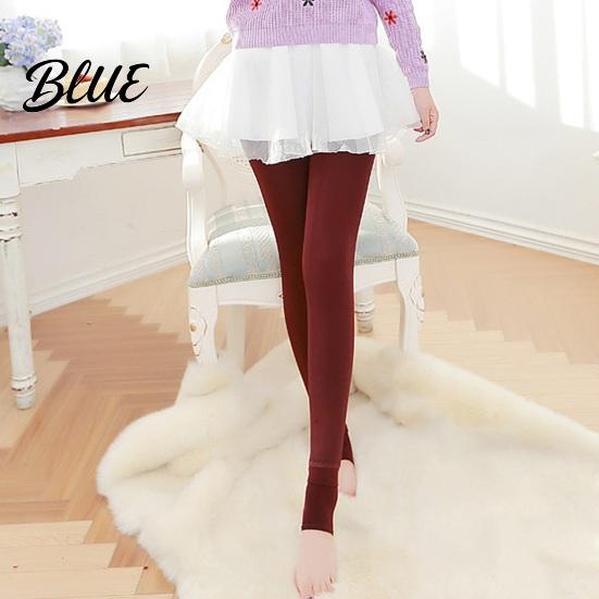 Thick Velvet Leggings For Women High Elasticity Lined Warm Pants Solid Color Winter Waist Tight Fit Bottom Daily Wear Elastic Tight-fitting