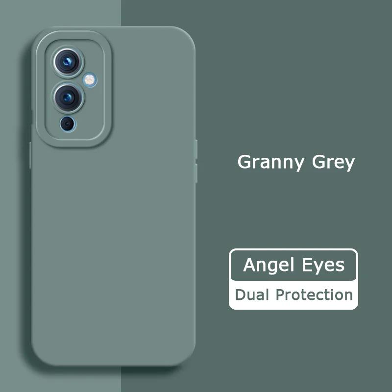 Angel Eyes Square Liquid Silicone Phone Case for OnePlus 9 Pro 9R R RT Soft Camera Protective Shockproof Cover OnePlus9 9Pro 9RT