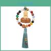 Feng Shui Car Ornament With Wooden Material And Lotus Or Buddha Design For Peaceful Driving