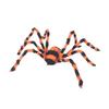 Large Halloween Spider Decorations Giant Spider, Scary Orange Black Hairy Decoration, Realistic Furry Prop Horror Props with Red Eyes for Porch
