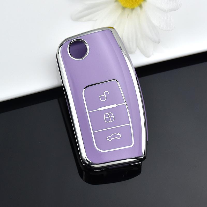 

Для Ford Fiesta Focus Mondeo Falcon B-Max C-Max S-Max Eco Sport Galaxy Territory Keyless Car Key Case Cover Shell Fob Protector