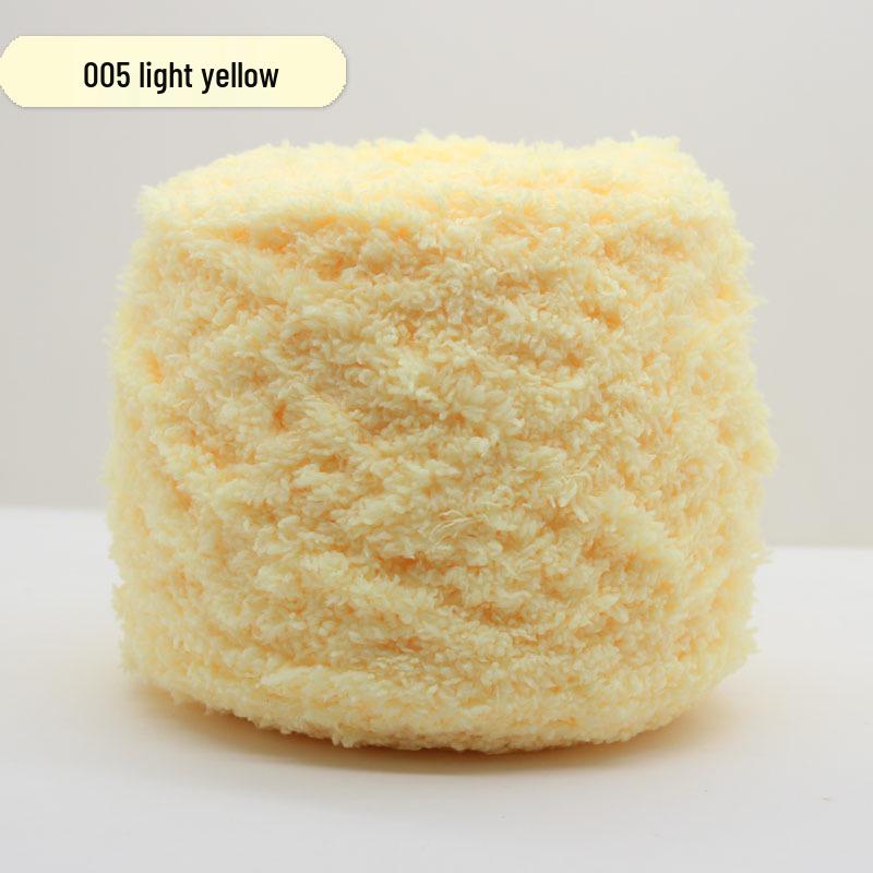 Medium-Thick Three-Strand Coral Velvet Ice Silk Plush Yarn for Hand-Knitted Baby Scarves & Vests