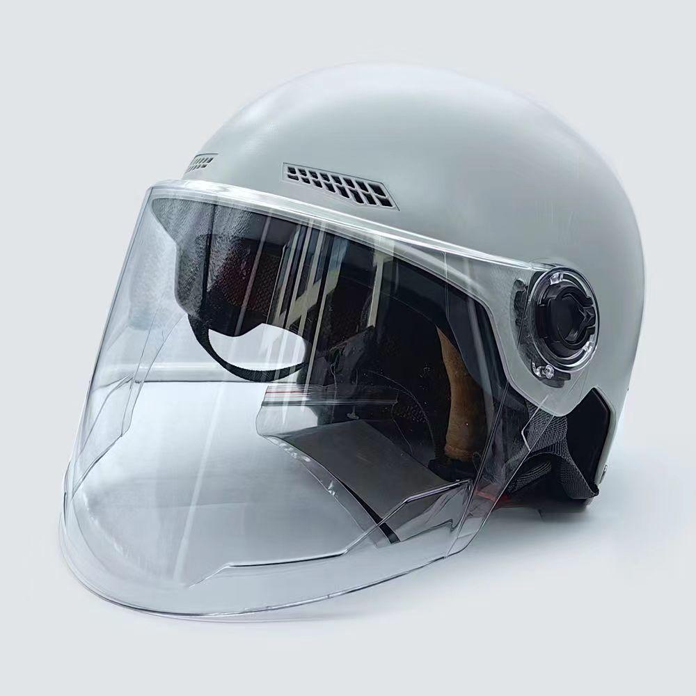 National Standard Electric Bike Motorcycle Helmet, All-season Universal Summer Sun Protection New Adjustable Hood