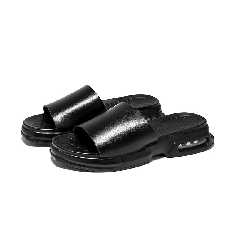 

2025 мужские тапочки летняя одежда для дома на толстой подошве нескользящие и износостойкие сандалии для пляжа 3410-B 38 чёрный