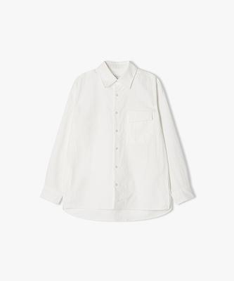 LIBERCLASSY [25Fw] Llf31601 White Long Pocket Detail Shirt