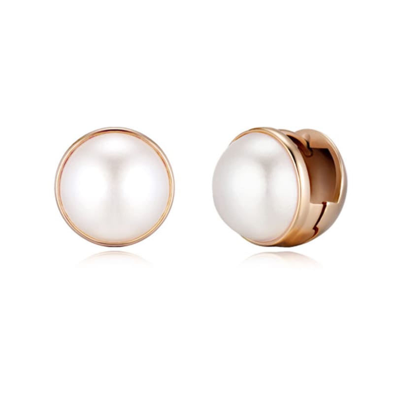 ELLE Jewelry 14K GF Pearl One-Touch Earrings ELGPEE491