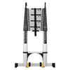 Aluminum 7.1 Meter Telescoping Extension Ladder W/2 Triangle Stabilizer Folding Telescoping Step Ladder for RV Home Outdoor Work