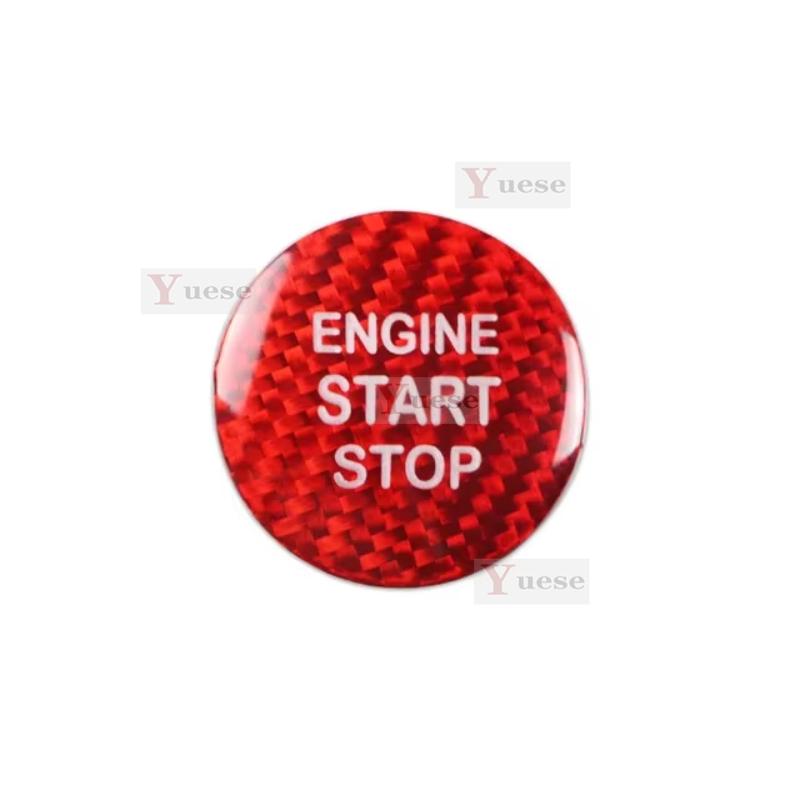 Car Engine Start Stop Button Cover Real Carbon Fiber Sticker For Toyota Avalon