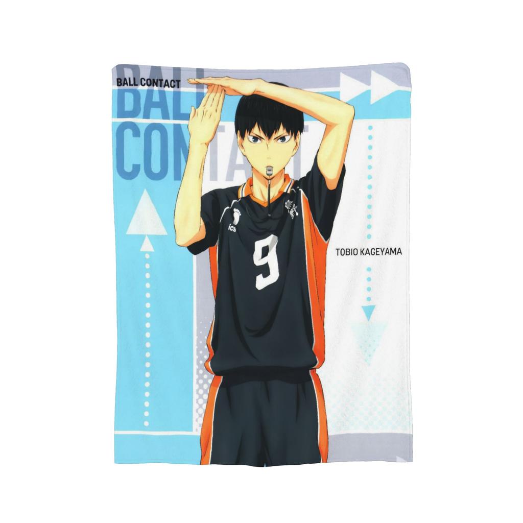 Haikyuu Japanese Anime Blanket Flannel Summer   Multifunction Ultra-Soft Throw Blanket for Home Couch Bedspreads