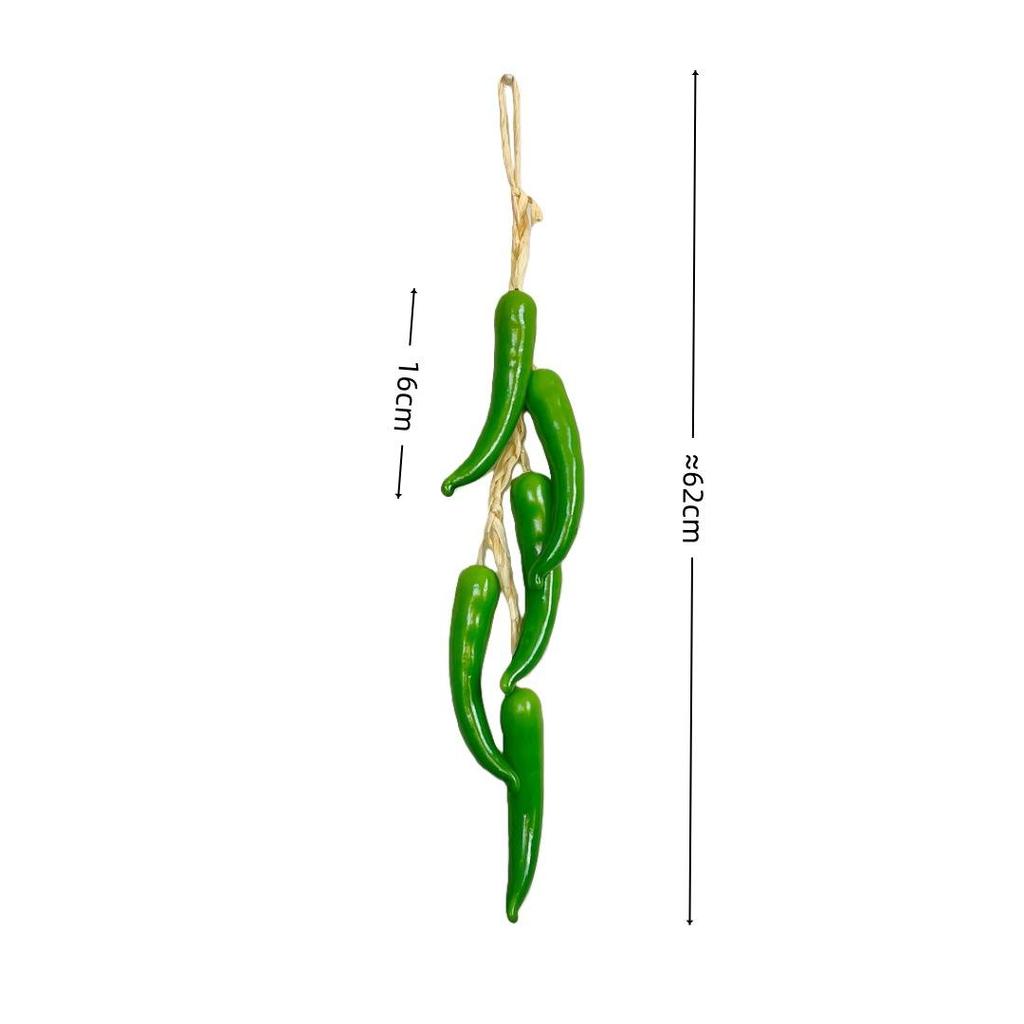 Realistic Hanging Vegetable String: Chili, Potato, Corn, Garlic, Peanut Props for Yard or Restaurant Decor