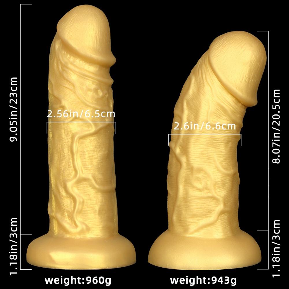 Realistisk dildo med sugekopp Store dildoer Sexleketøy for kvinner Menn Fake Pick Big Gold Penis Anal Butt Plug Erotisk